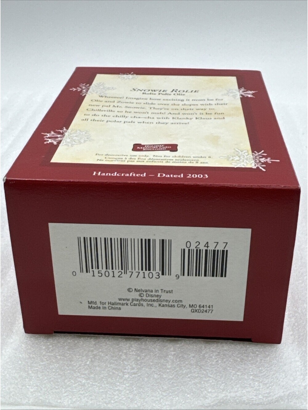 2003 Hallmark Keepsake Mr. Snowie Rolie Disney's Rolie Polie Olie Ornament New - Picture 13 of 13